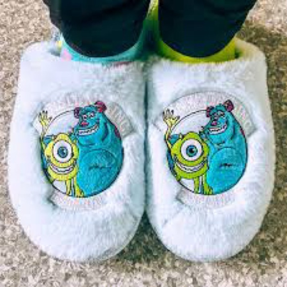 Disney Pixar Monsters Inc Sully and Mike Wazowski Fuzzy Slippers Size 7/8 - Picture 7 of 7